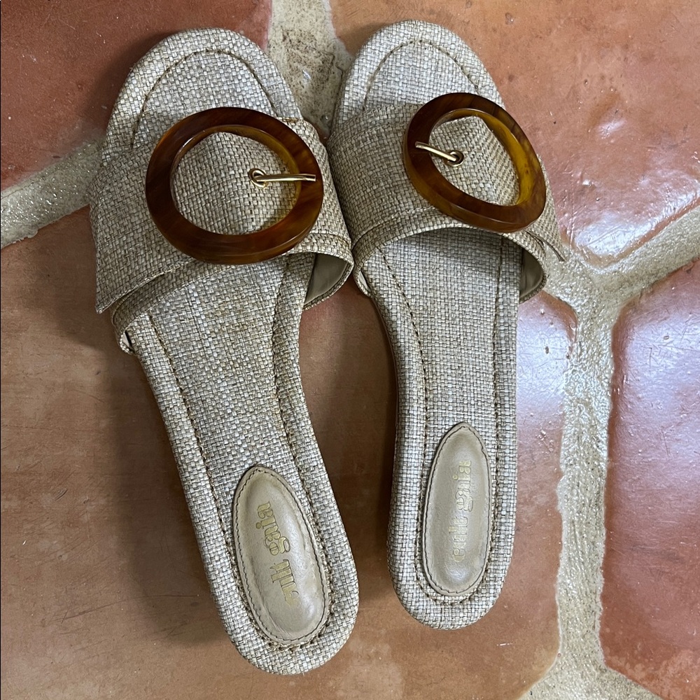 Cult Gaia Beige Sandals with Brown Accent - Picture 7 of 10